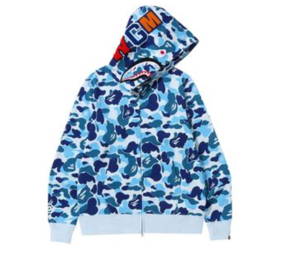 Bape Zip up hoodie Light blue