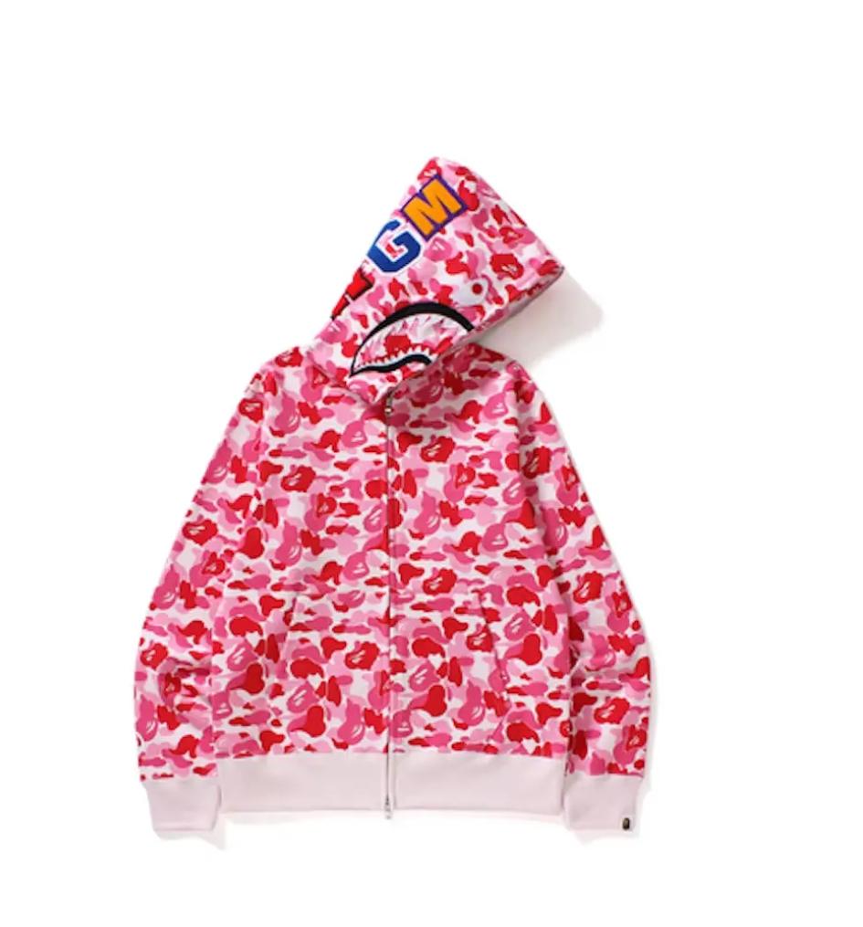 Bape Zip up hoodie Pink
