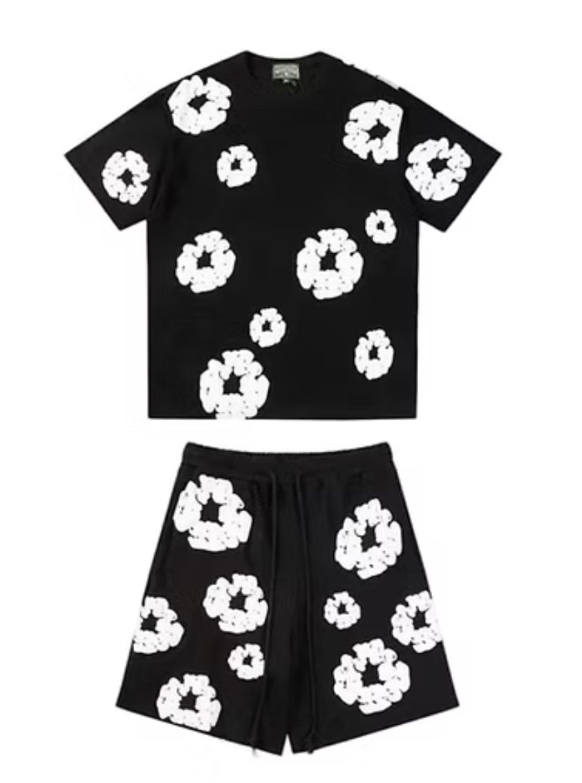 Denim tears Short Set Black