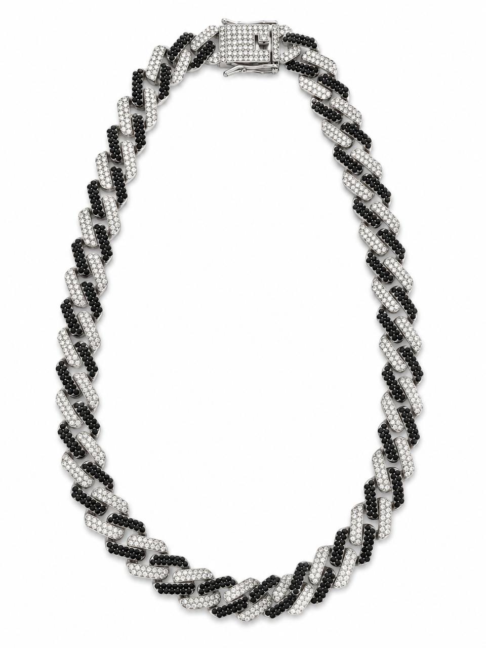 Black and White Iced Out Chain