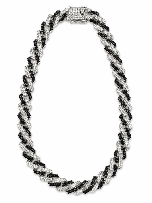 Black and White Iced Out Chain